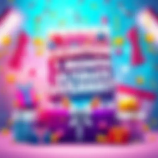 Colorful graphic highlighting the 1 Month Ultimate Giveaway with prizes and celebration elements