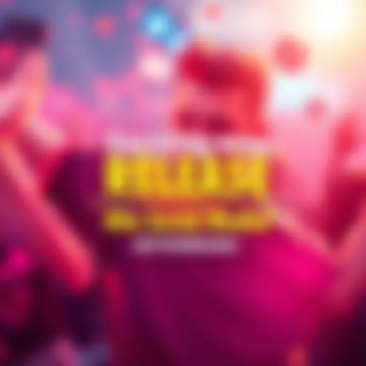 A vibrant announcement graphic with bold text highlighting the new release and social media icons