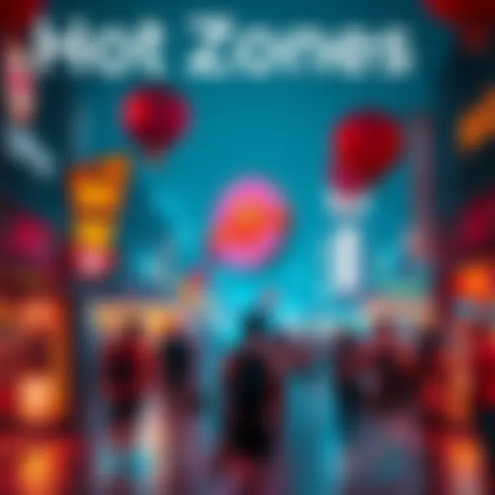 People enjoying exclusive deals and activities in lively hot zones