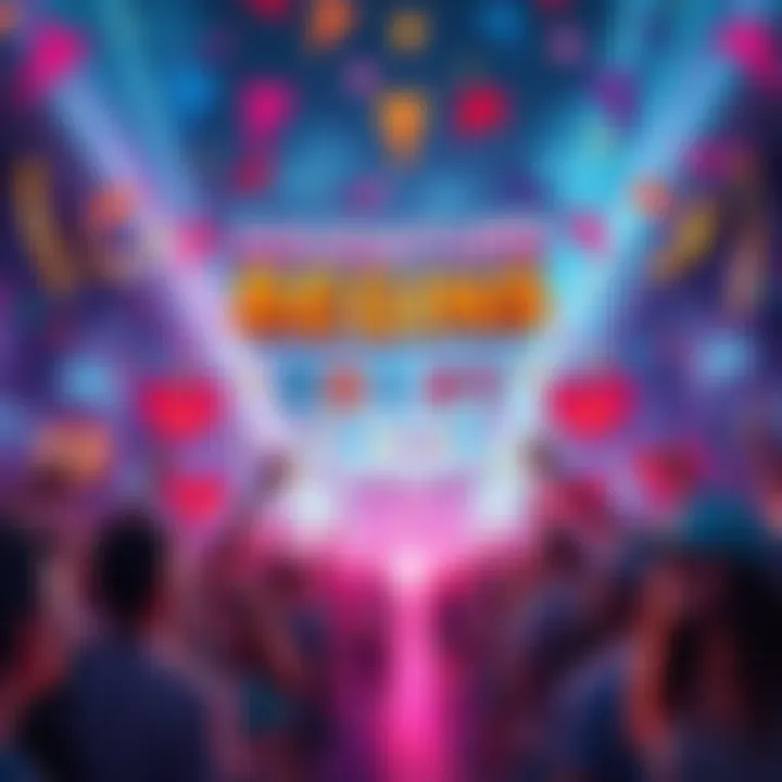 A vibrant scene showcasing people celebrating the end of downtime, filled with colorful banners and joyful expressions, symbolizing the start of new adventures and updates.