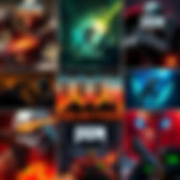 A layout of various recommended Doom wads with gaming visuals and action scenes