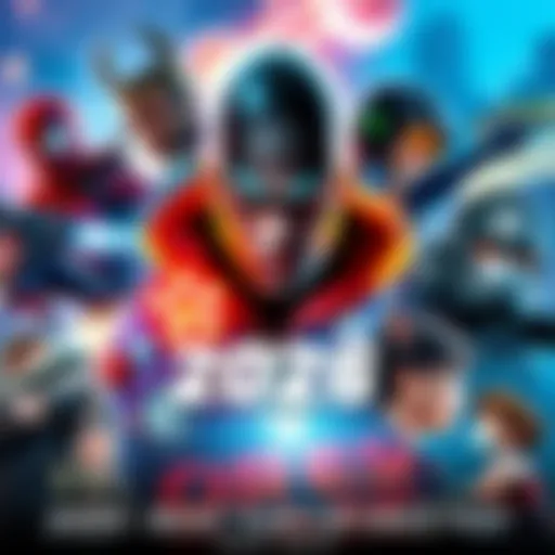 A colorful collage featuring various 2026 video game covers, showcasing diverse characters and action scenes.