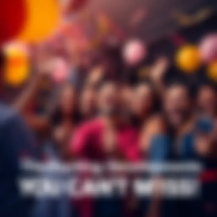 A group of diverse people celebrating with confetti and balloons, showing excitement about recent developments.