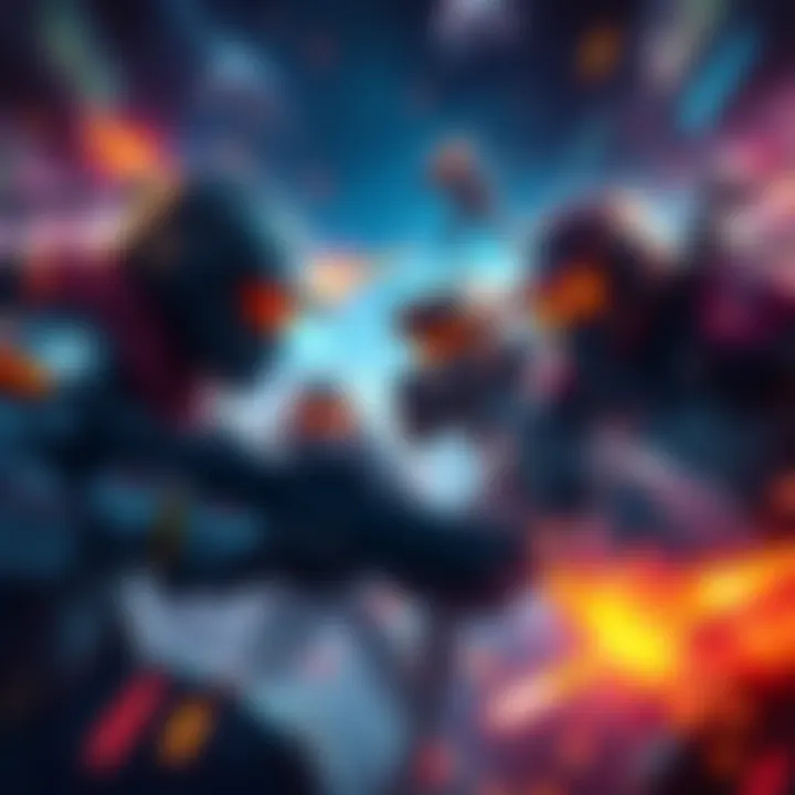 Exciting PvP Raid Players engaged in intense player-versus-player raid, showcasing teamwork and strategy with characters in combat gear.