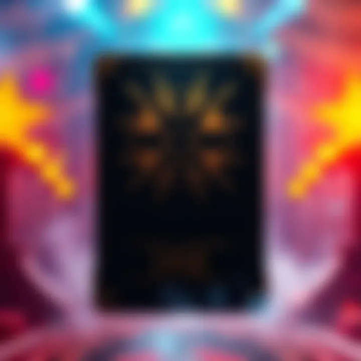 An image showing a vibrant game card back design that is locked behind a paywall, highlighting its exclusivity and limited availability.