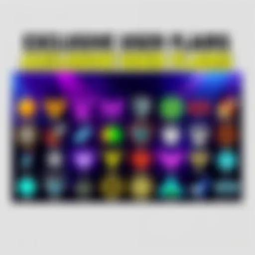A graphic showcasing unique user flairs for ARCRaiders participants, featuring vibrant designs and personalization options.