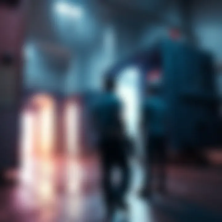 Two survivors near activated exit gates in a gaming environment, with multiple unfinished generators in the background.