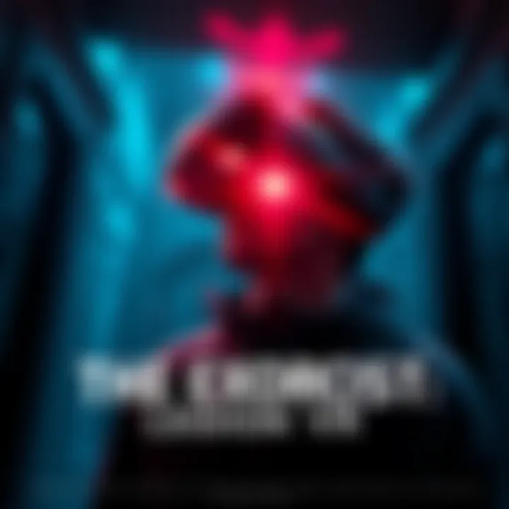 A player wearing a VR headset experiences The Exorcist: Legion VR in a dark and eerie environment.