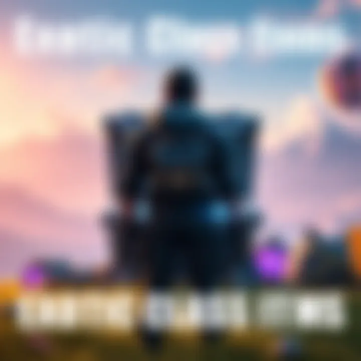 A player character stands in front of a glowing chest, ready to unlock exotic class items from Overthrow and Pale Heart. The scene showcases a vibrant game landscape with elements representing exotic gear.