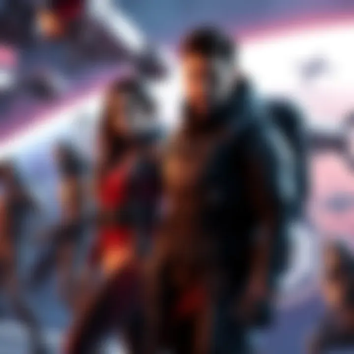 A scene depicting characters from The Expanse resembling those from Mass Effect, showcasing their adventurous spirit in space.