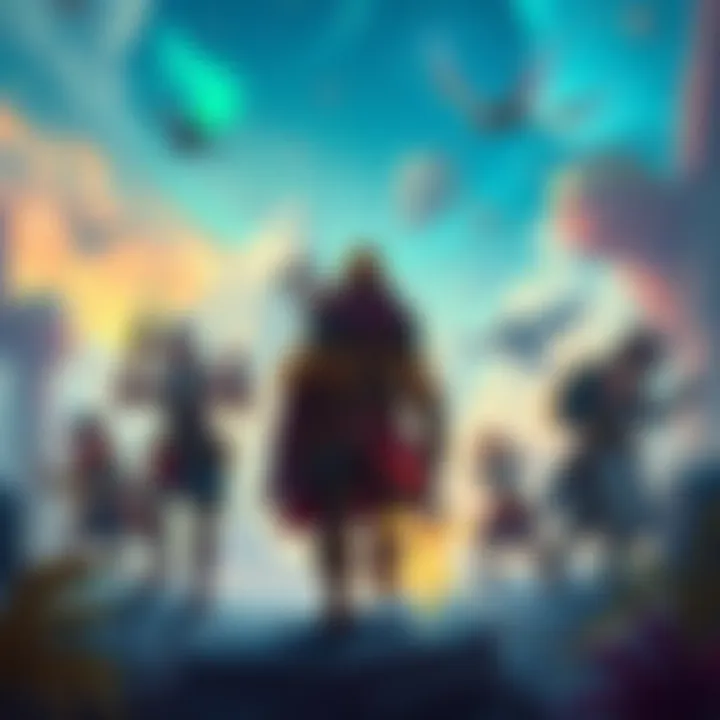 RPG characters in a vibrant fantasy setting A scene from Expedition 33 featuring diverse RPG characters engaging in a quest in a colorful fantasy world