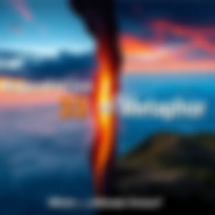 A split image showing a scenic view for Expedition 33 on one side and a symbolic representation of the term Metaphor on the other side, capturing the contrast between the two choices.