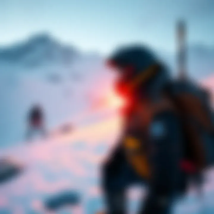 A player exploring a snowy landscape in Expedition 33 with a detailed character and gear