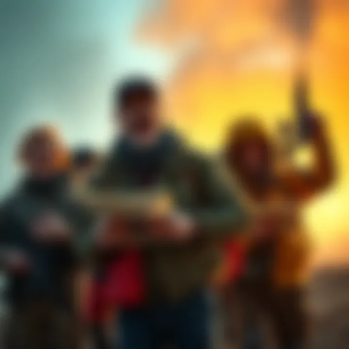 A group of excited people getting ready for an adventure to find Shotgun Choke II BP, with maps and gear in hand.