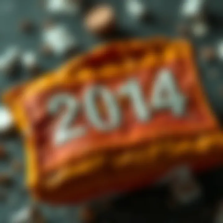 A close-up view of an expired item discovered from 2014, with visible signs of age and wear, sparking curiosity among people.