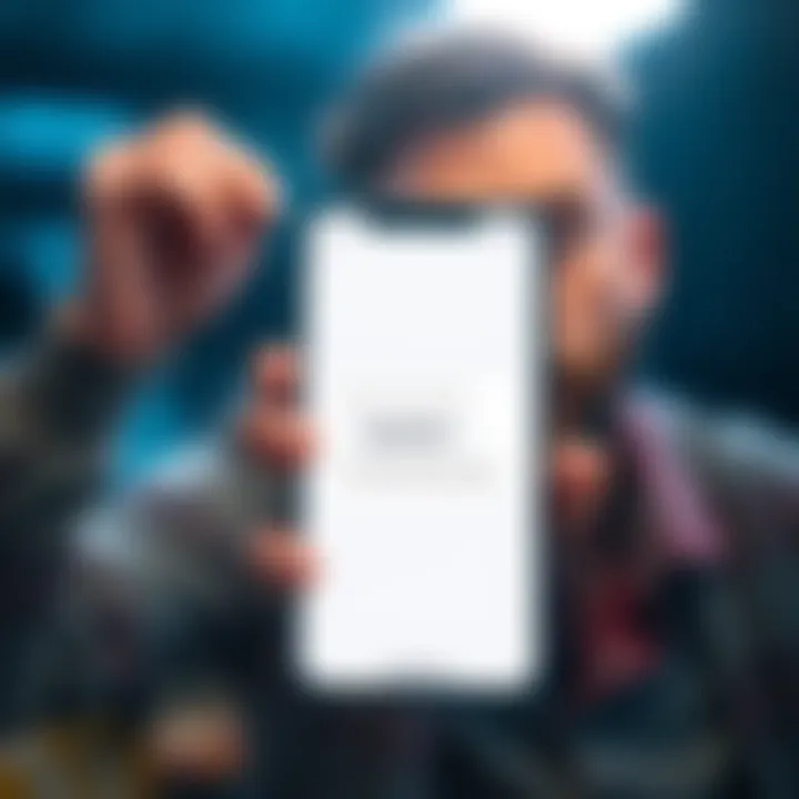 A smartphone screen displaying an expired two-factor authentication code notification, with an anxious person in the background looking frustrated.