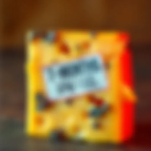 A close-up of a block of cheese with a moldy surface and an expiration date labeled on it