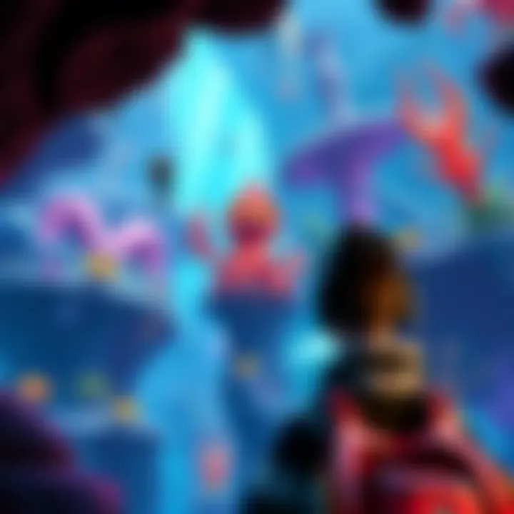 Exploring Alien Oceans A player navigating through vibrant underwater alien worlds filled with unique creatures and plants, showcasing the adventure of Subnautica 2.