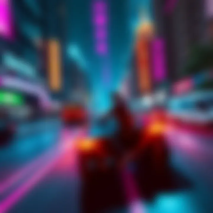 A player engaged in action within Saints Row 2022, showing vibrant game graphics and a vehicle on the street.