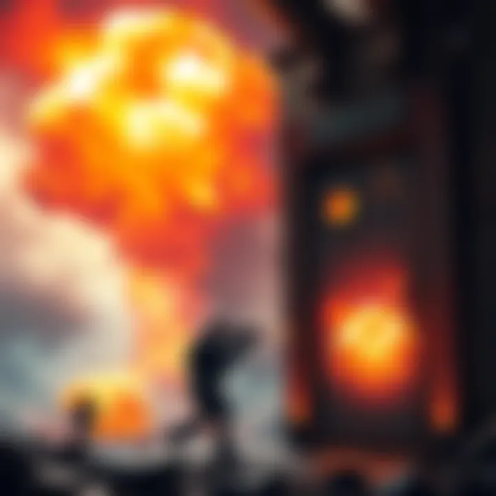 A mine detonates in the A6 Tower, causing chaos as a fight erupts near a locked door.