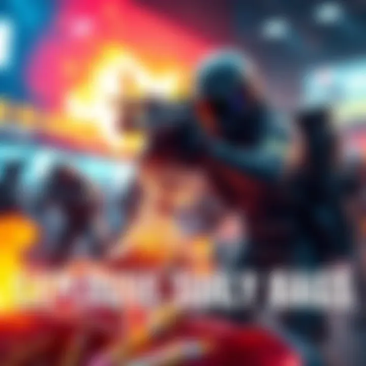 A player picking up a bright bag filled with explosive ammo supplies in a vibrant gaming environment, emphasizing teamwork and strategy.