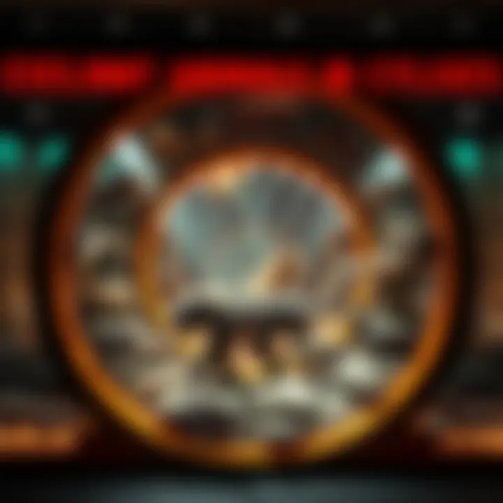 A representation of prehistoric animals like mammoths and giant ground sloths displayed in decorative circular rings, symbolizing their potential revival.