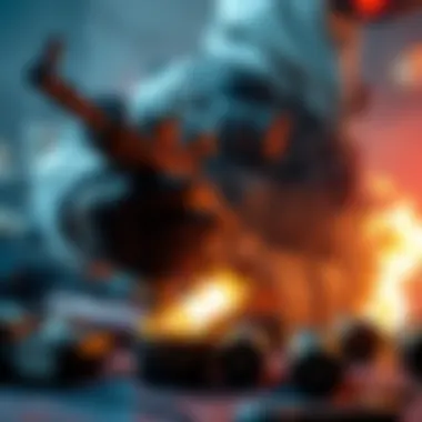 Extract Camping Setup A gaming scene showing trigger nades and noisemakers arranged for extract camping in a raid, with a player in tactical gear ready for action.