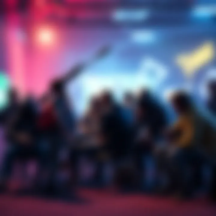 A group of gamers discussing popular extraction shooter games with excitement