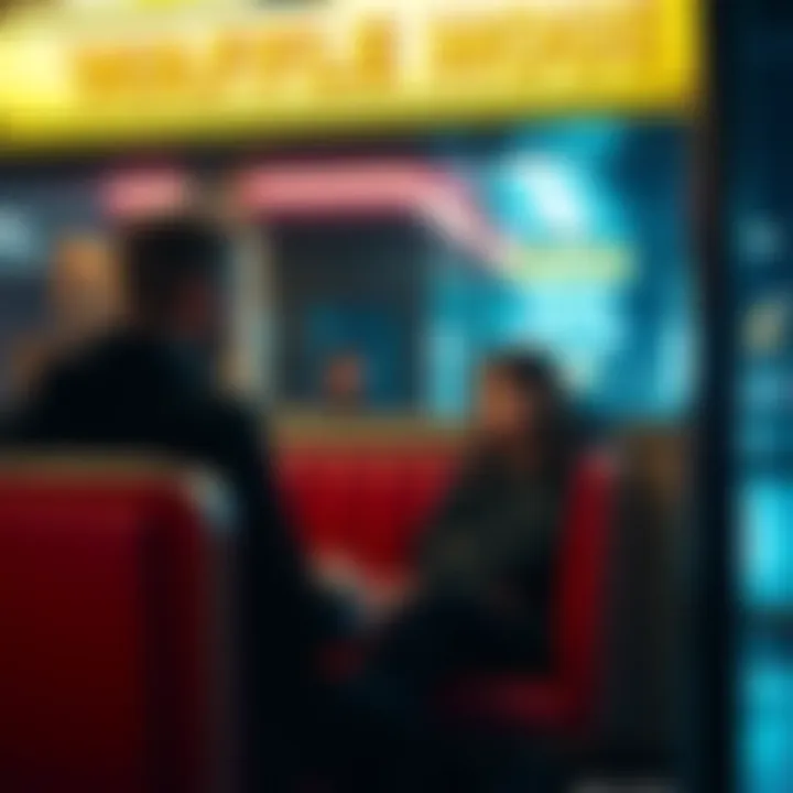 ExtraEmily talking with a stranger at a Waffle House booth, considering using her real voice