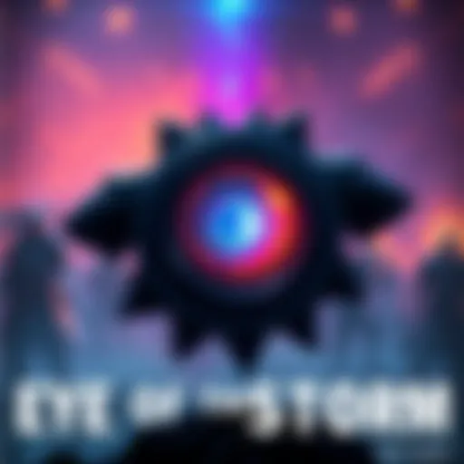 A visual representation of the Eye of the Storm item in gameplay, showing its impact on characters and the surrounding environment.