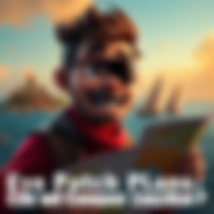 Person with an eye patch and a map of Zanzibar A playful character wearing an eye patch, holding a map and looking towards Zanzibar with a humorous expression