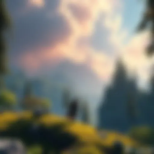 An adventurous scene from the game Fable featuring a hero exploring a mystical world filled with lush forests and magical creatures.