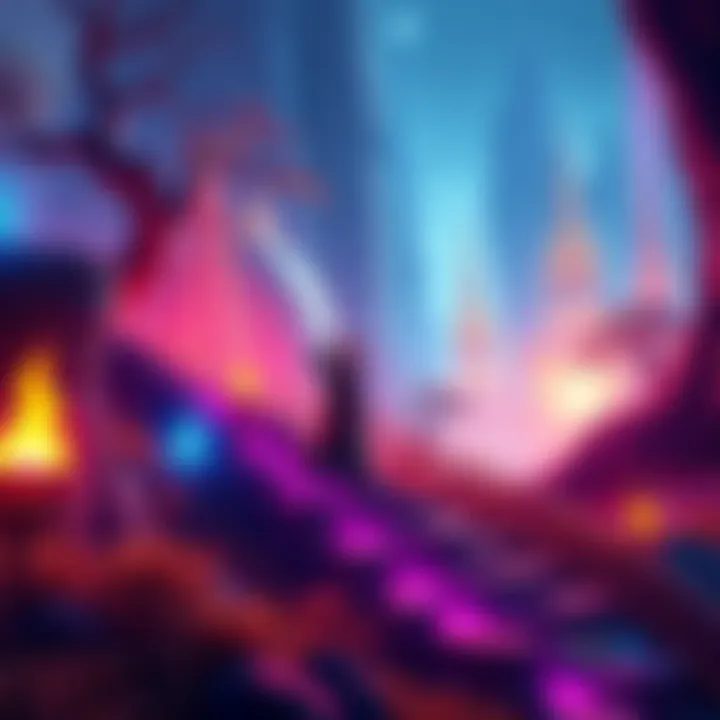 A character exploring a vibrant fantasy world with bright colors and magical elements in Fable