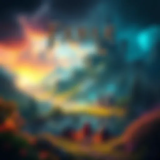 Cover art featuring a fantasy landscape with a hero character in a village setting, showcasing elements of magic and adventure.