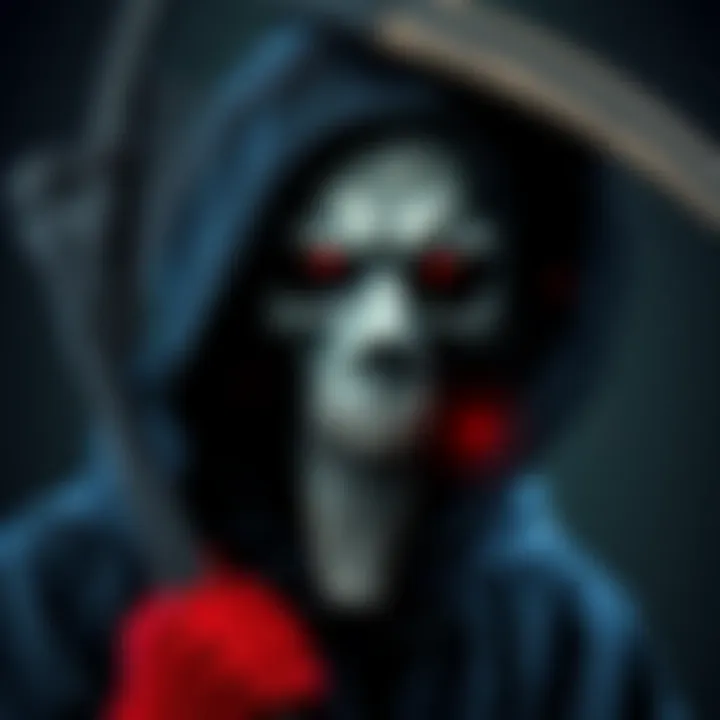 A personalized image showing a person's face transformed into a Reaper, with a dark cloak and a hood, holding a scythe.