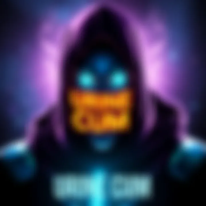 Faceless Void from the game with a cosmic background, highlighting the phrase 'Urine Cum'.