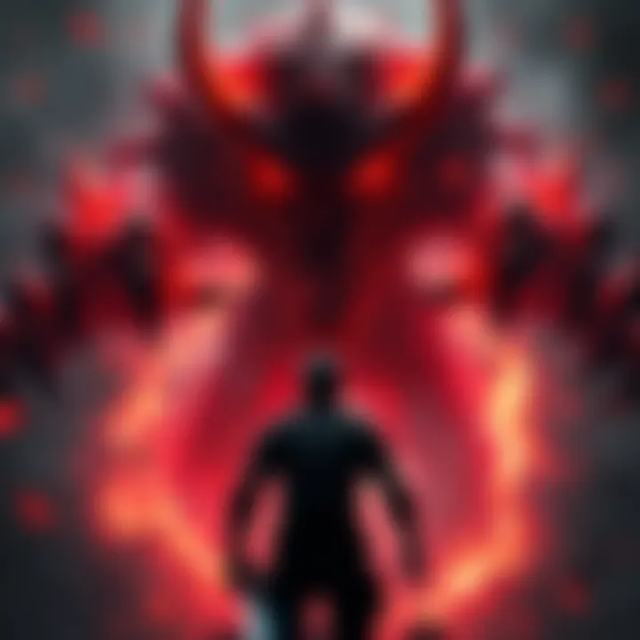 A player faces a formidable boss in Resident Evil 5, surrounded by chaos and danger, reflecting struggle and determination on veteran difficulty.