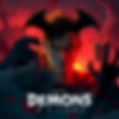 A stylized image depicting a character from the Facing Demons Motion Comic, surrounded by shadows and a dramatic background, symbolizing the legal tension surrounding the project.
