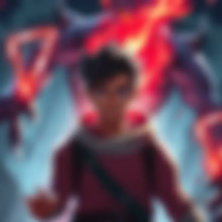 Facing an Enemy's Ultimate A character bracing for an enemy's ultimate ability, showing intense emotions and determination in a digital art style.