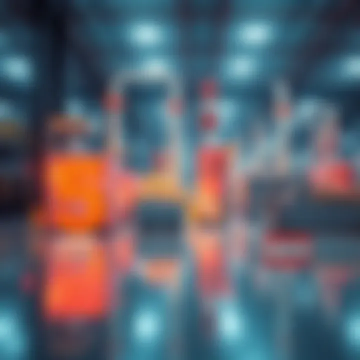 A visual showing a factory with levels labeled 5 and 10, highlighting the differences in size and structure between the two levels.