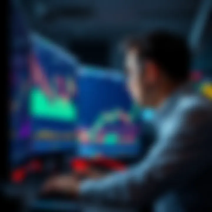 Failed Trading Strategy An image showing a frustrated trader looking at fluctuating trading charts on a computer screen, symbolizing the failed trading removal efforts.