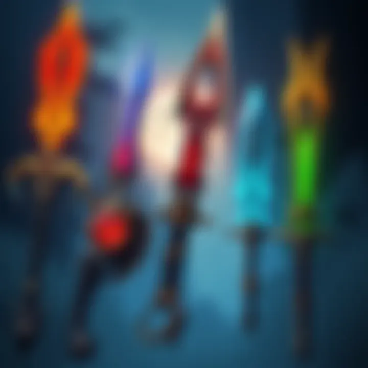 Faith-Based Weapons in Elden Ring A selection of faith-based weapons showcased against a fantasy backdrop, highlighting their unique designs and attributes.