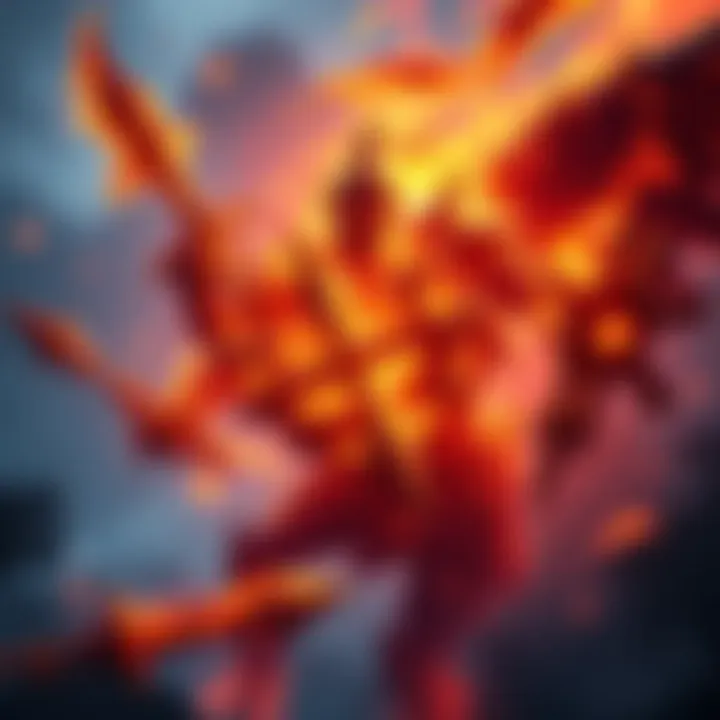 Various faith weapons and incantations aimed at defeating the Fire Giant, showcasing their features and effects.