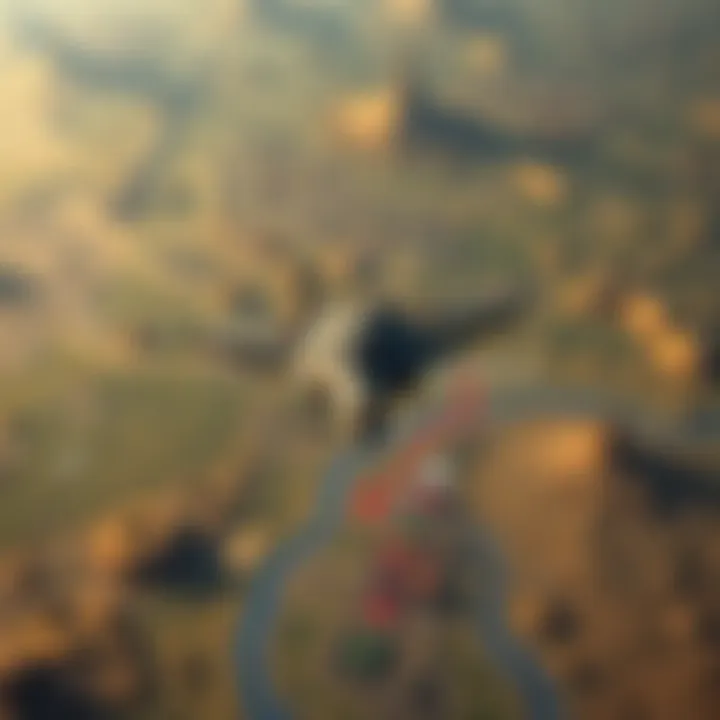 The Falcon aircraft soaring over a digital battlefield map in Halo, showcasing strategic areas and terrain.