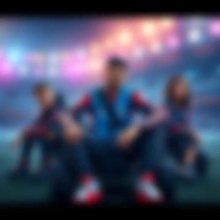 Concept image showing Drali with rw9 and the twins in a Rocket League setting, representing a potential roster for the Falcons in RLCS events.