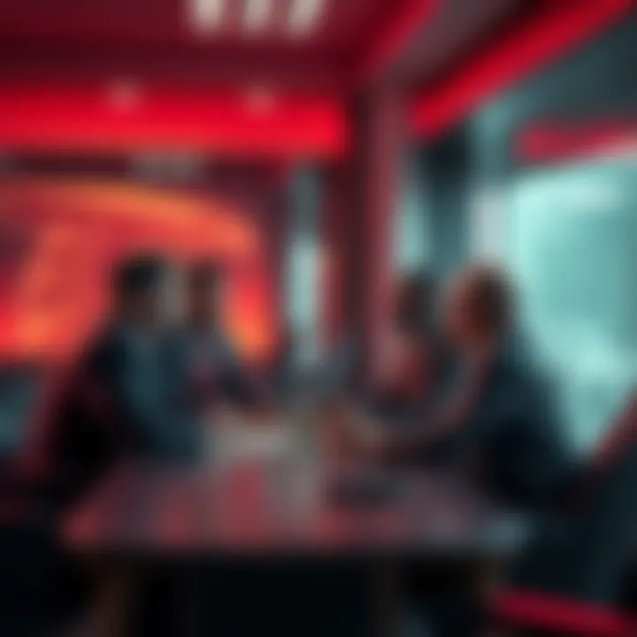 The Falcons team executives in a meeting discussing the potential signing of Dralii to replace Trk511 for the 2026 season.