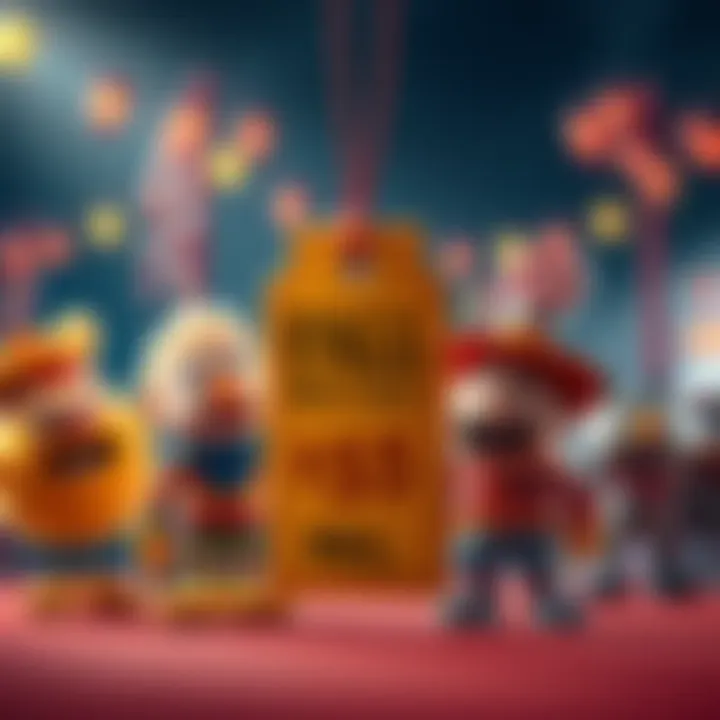 A graphic showing Fall Guys characters next to a price tag indicating a rise in Show-Bucks cost