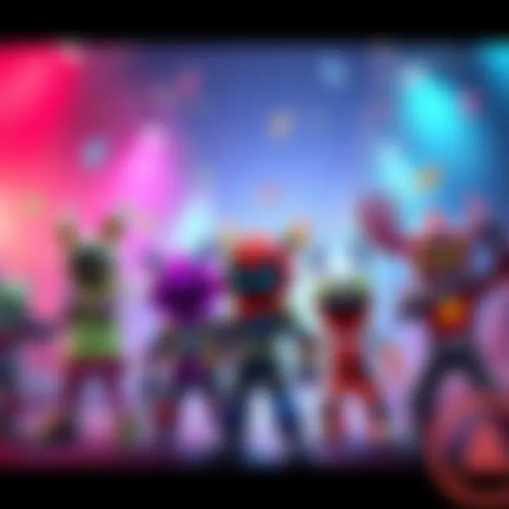 Various imaginative skin designs for Fall Guys characters showcasing vibrant colors and unique patterns