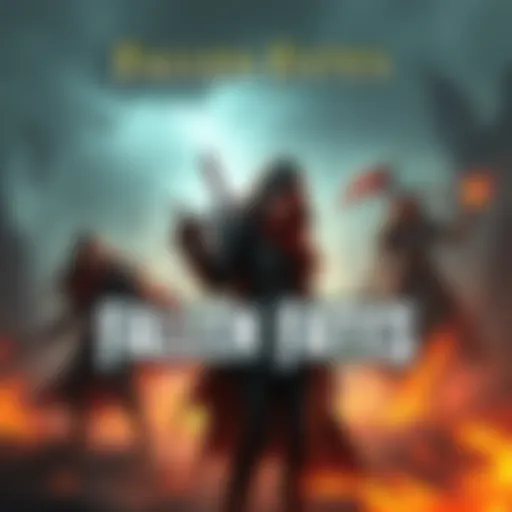 Fallen Fates promotional artwork with characters and adventure elements