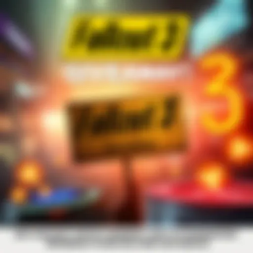 A digital announcement for a Fallout 3 key giveaway. It invites people to comment 'pyrocynical reference' to win a key on Steam EU.